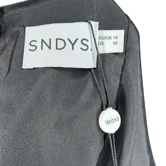 SNDYS PETAL & PUP Zanita Black Cropped Tank Top Women's Size 10 NWT Summer - Picture 7 of 8